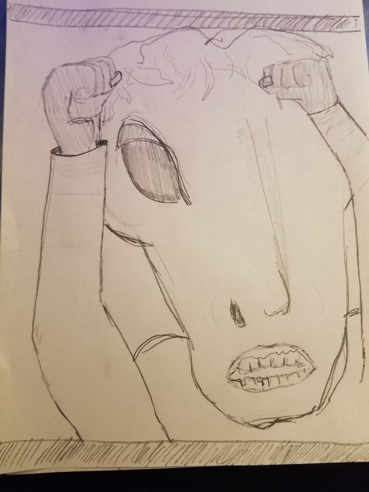 Jeff’s sketch of the creature