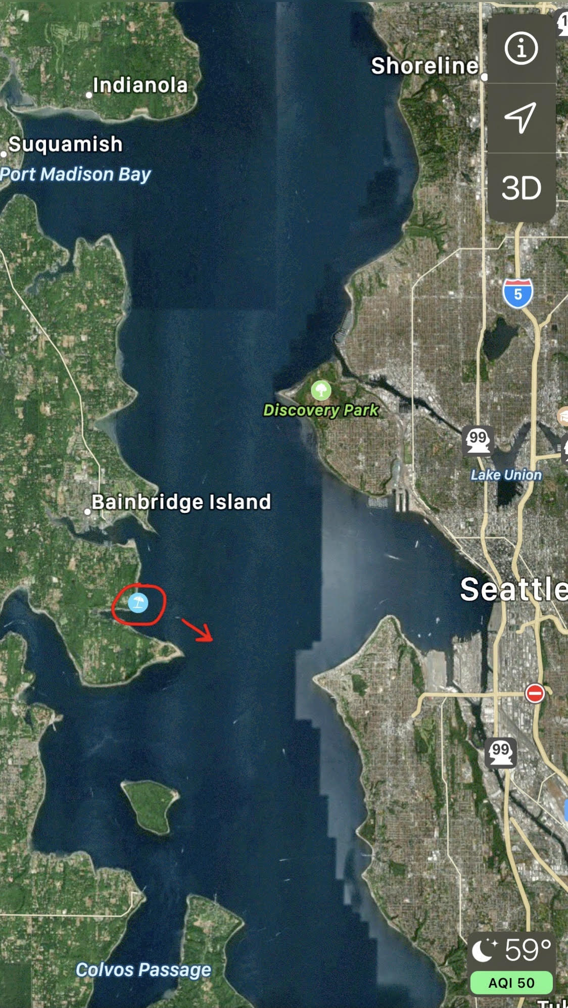 Bainbridge Island UFO witness material 1