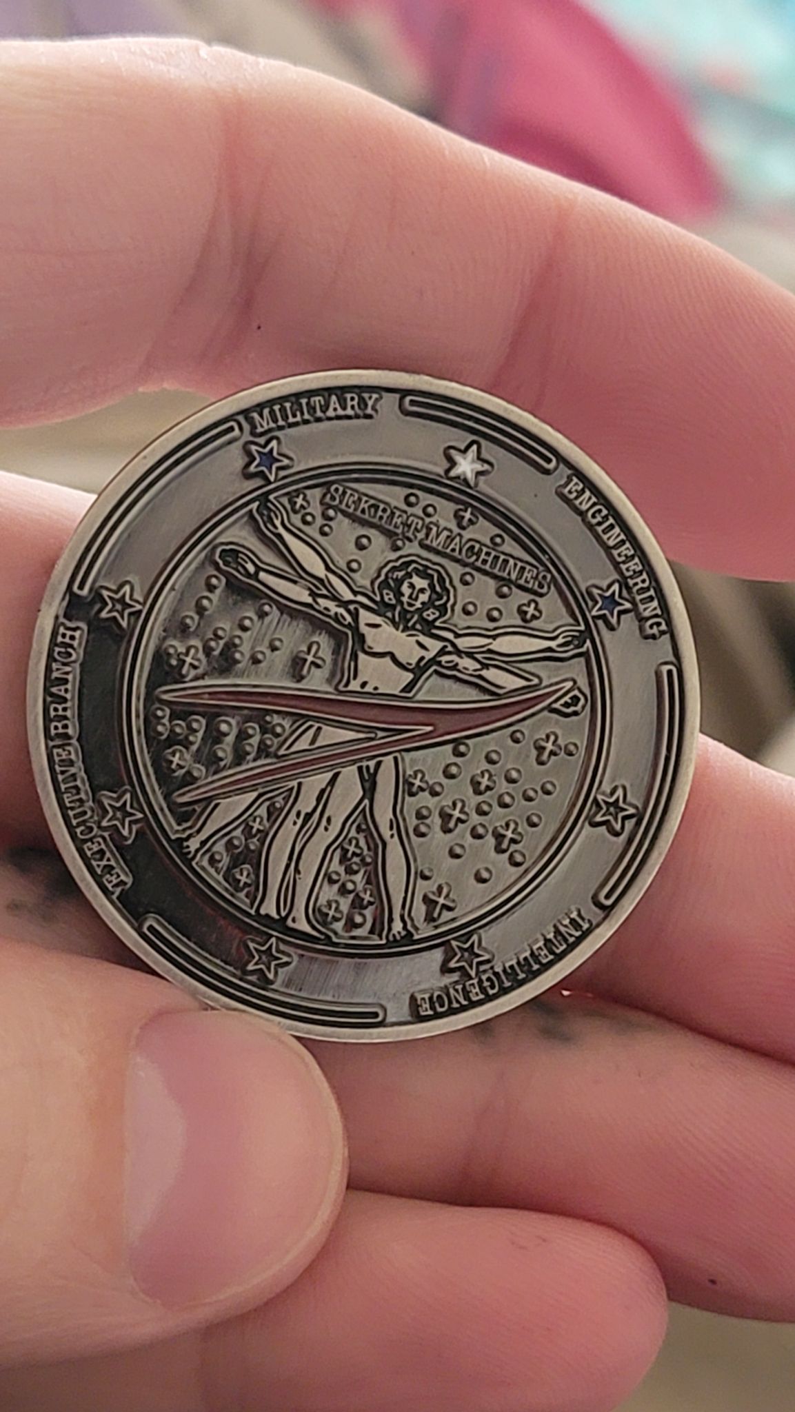 Reverse of the TTSA medallion given to Kyle