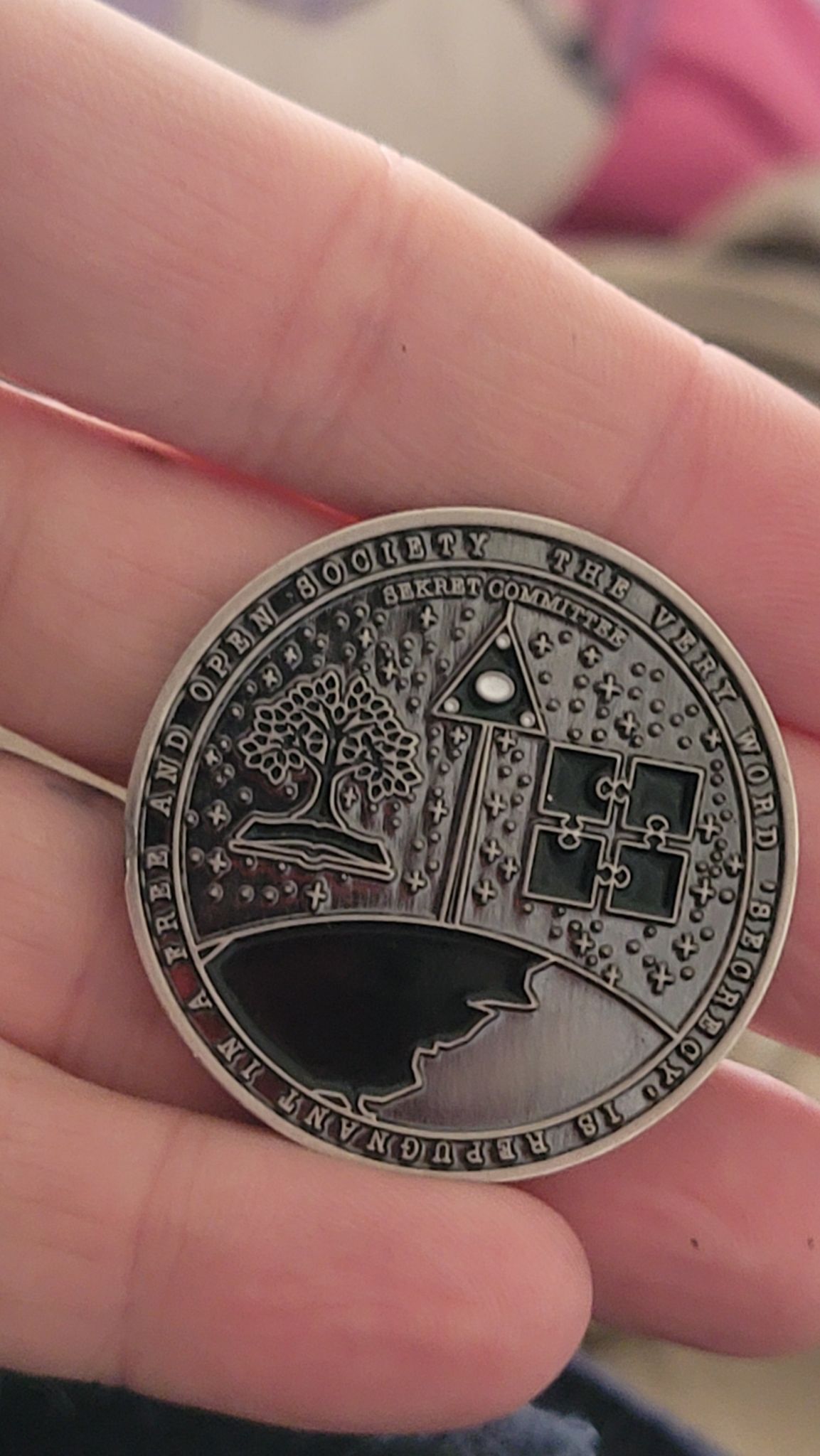 Front of the TTSA medallion given to Kyle